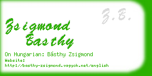 zsigmond basthy business card