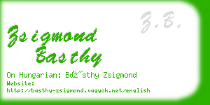 zsigmond basthy business card